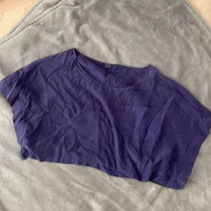 Free People (We the Free) cropped silk shirt sz L